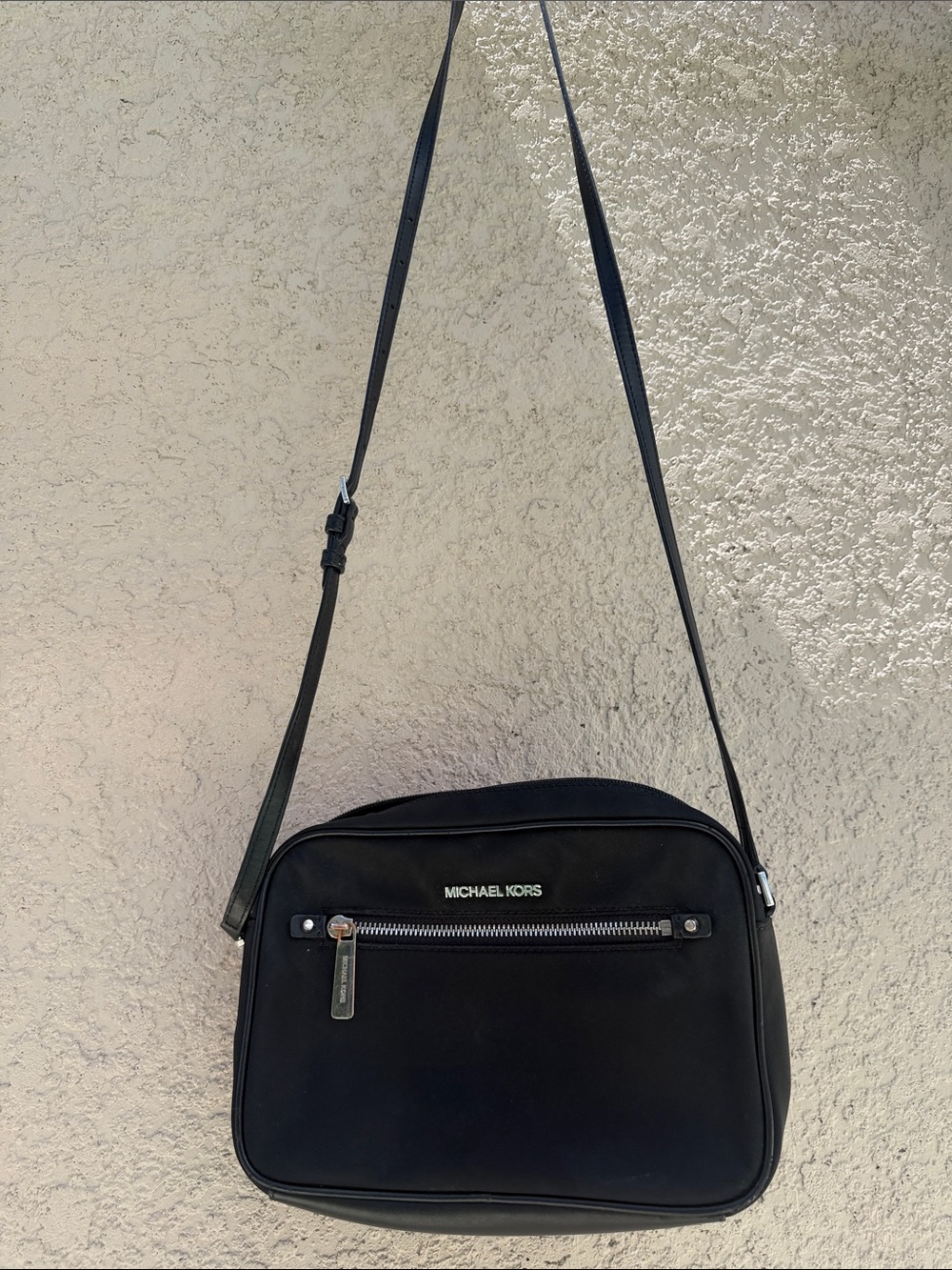 Michael Kors Black Nylon Messenger Crossbody Bag